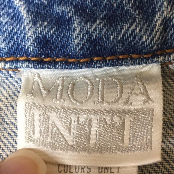 Vintage 90’s Y2K Moda International Light Wash Denim Jean Jacket Small - Picture 5 of 6